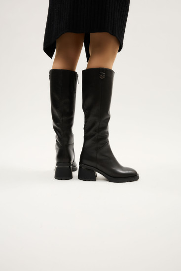 Жіночі чоботи Fabio Monelli 181017 чорні зимові шкіряні