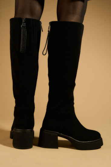 Жіночі чоботи Fabio Monelli 181015 чорні зимові шкіряні